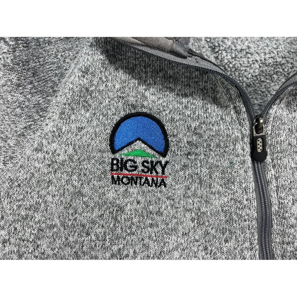 Patagonia Women's Med Better Sweater 1/4 Zip Pullover Big Sky Montana Gray 25618 - Picture 4 of 11